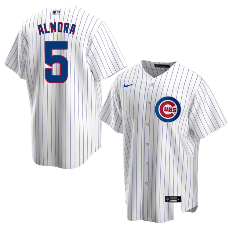 Nike Men #5 Albert Almora Chicago Cubs Baseball Jerseys Sale-White - Click Image to Close